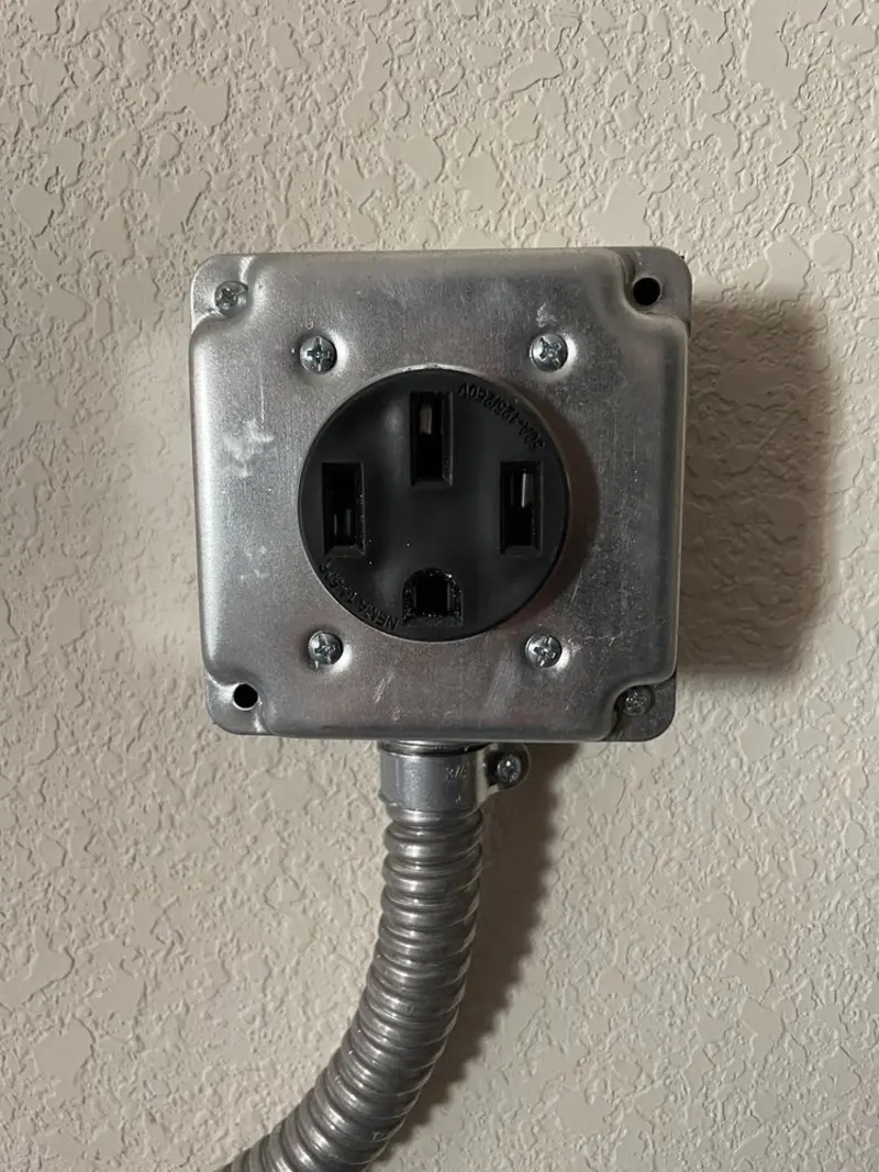 NEMA 14-50 outlet installed for Electrical Panel Upgrade in Hamlin