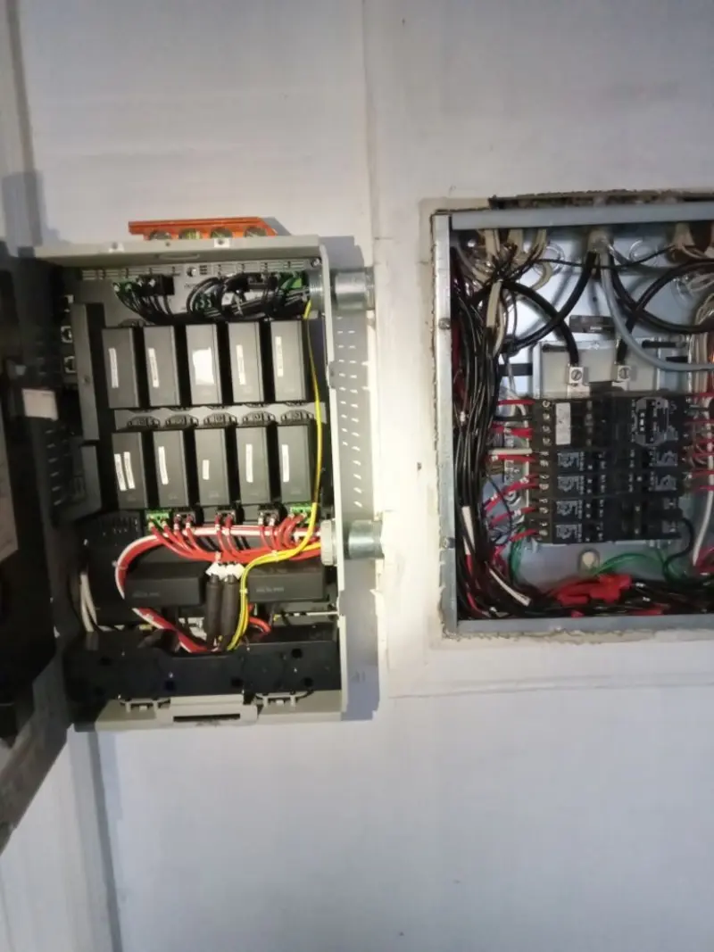 Electrical panel upgrade completed for Security Camera Wiring in Hamlin